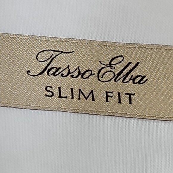 Tasso Elba Men's Large Slim Fit Shirt White on White Paisley AOP EUC LN Button - Picture 7 of 14